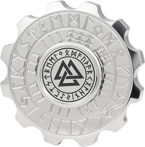 FREELOVE Viking Pirate Fidget Spinners para adultos, de metal pesado, rodamiento premium, giro largo silencioso, diseño de chismes pequeños, acero