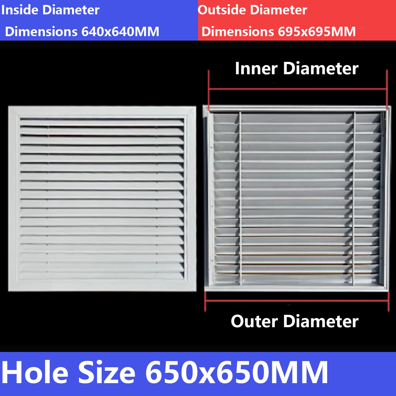 Cubiertas de ventilación cuadradas de aluminio para paredes, sistemas de ventilación de rejillas HVAC y rejillas de retorno reguladores de ventilación ajustables para un control óptimo del flujo de