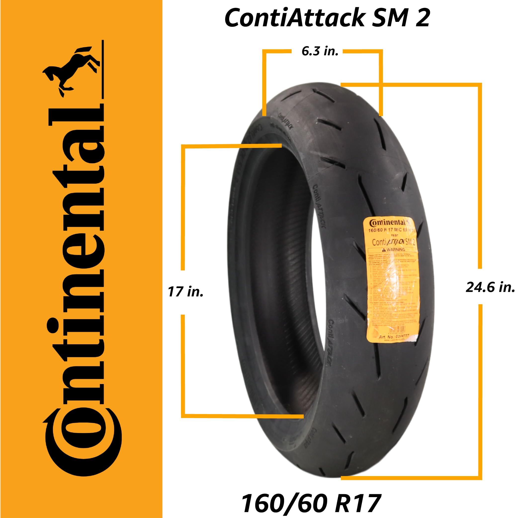 Continental Contiattack SM 2 69H TL Road Sport Rear Tire 160/60