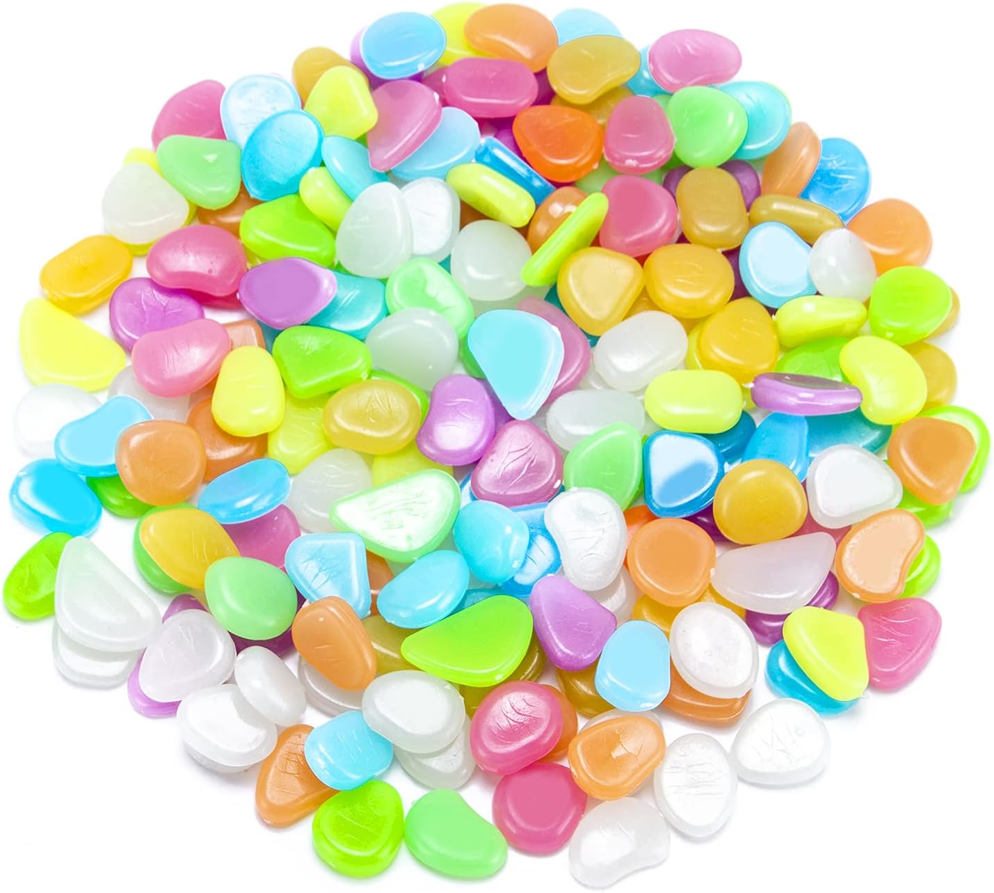 300 Pierres Lumineuses Pour Jardin - Galets Phosphorescents, Résine, Décoration Nuit, Extérieur/Intérieur