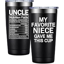 BIRGILT Best Uncle Gifts from Niece - Uncle Fathers Day Gift - My Favorite Niece Gave Me This Cup - Christmas, Birthday Gifts for Uncles - 20oz Tumbler