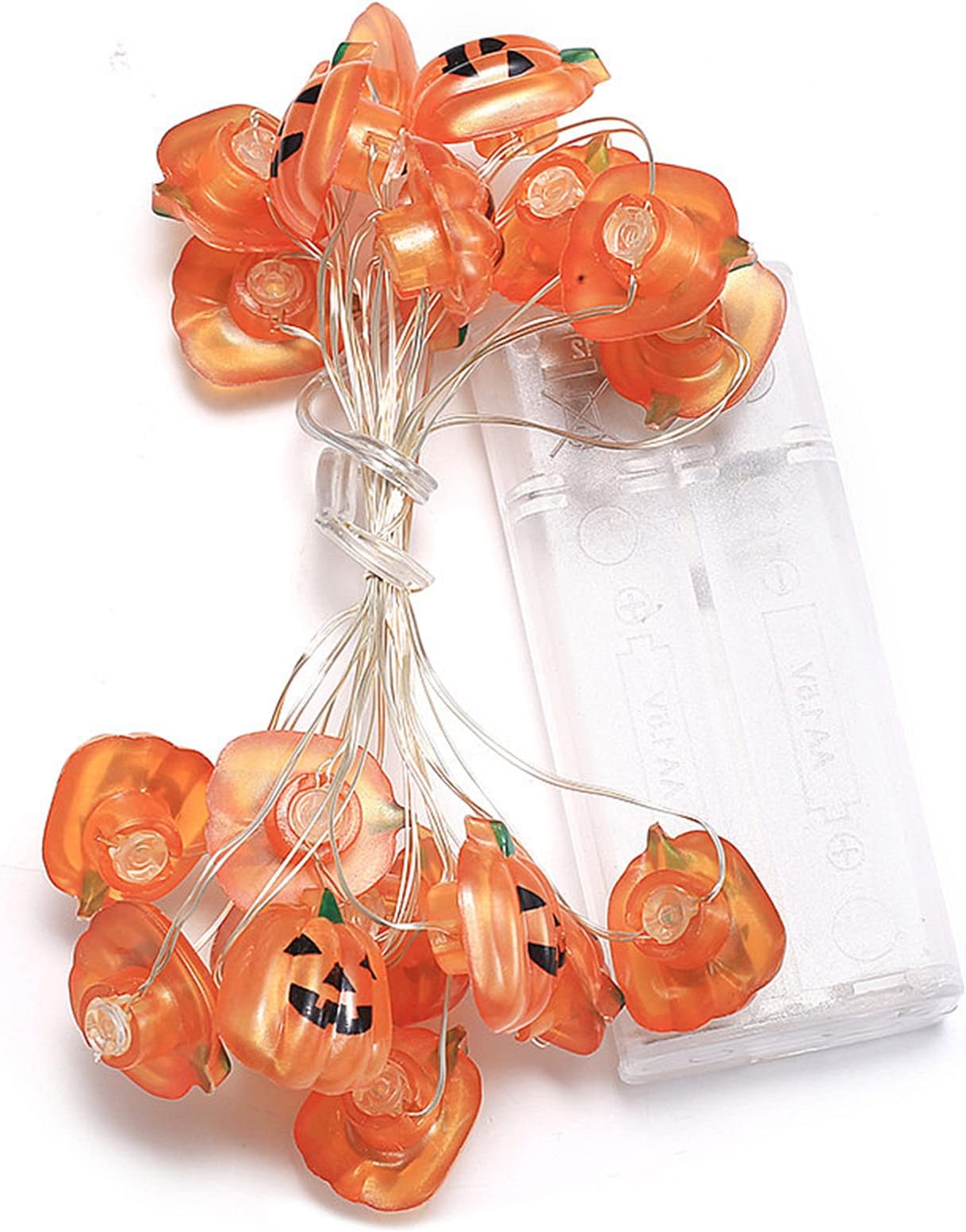 Rosmall Hallowen Halloween Pumpkin String Lights Tiny Pumpkin LED Lights 26.6ft 20 pcs LED Copper Wire String Lights for Wedding Party Home Halloween Christmas Decoration