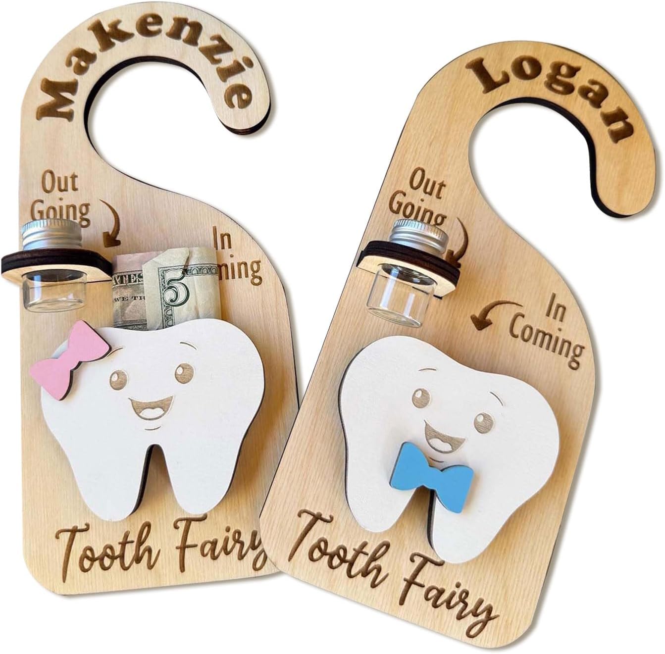 Amazon.com: Personalized Tooth Fairy Door Hanger - Custom Tooth Fairy ...