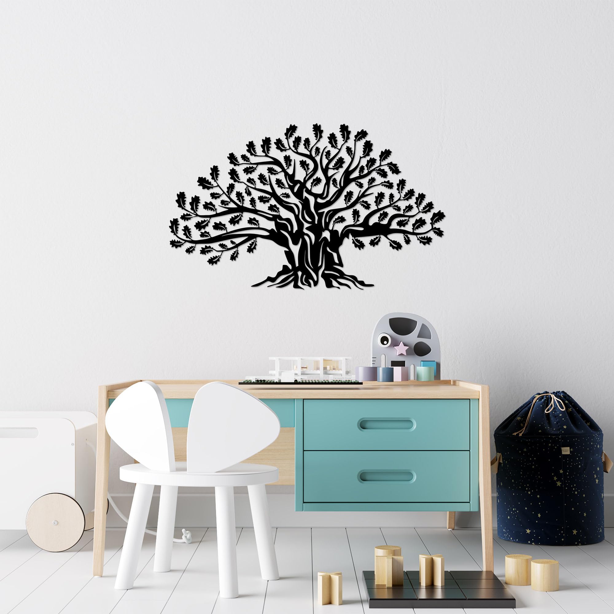 Stylish Black Decorative Metal Wall Accessory, 42 x 70 cm, 100% Metal, 1.5 cm Thickness, Perfect for Modern Home Decor & Office Spaces