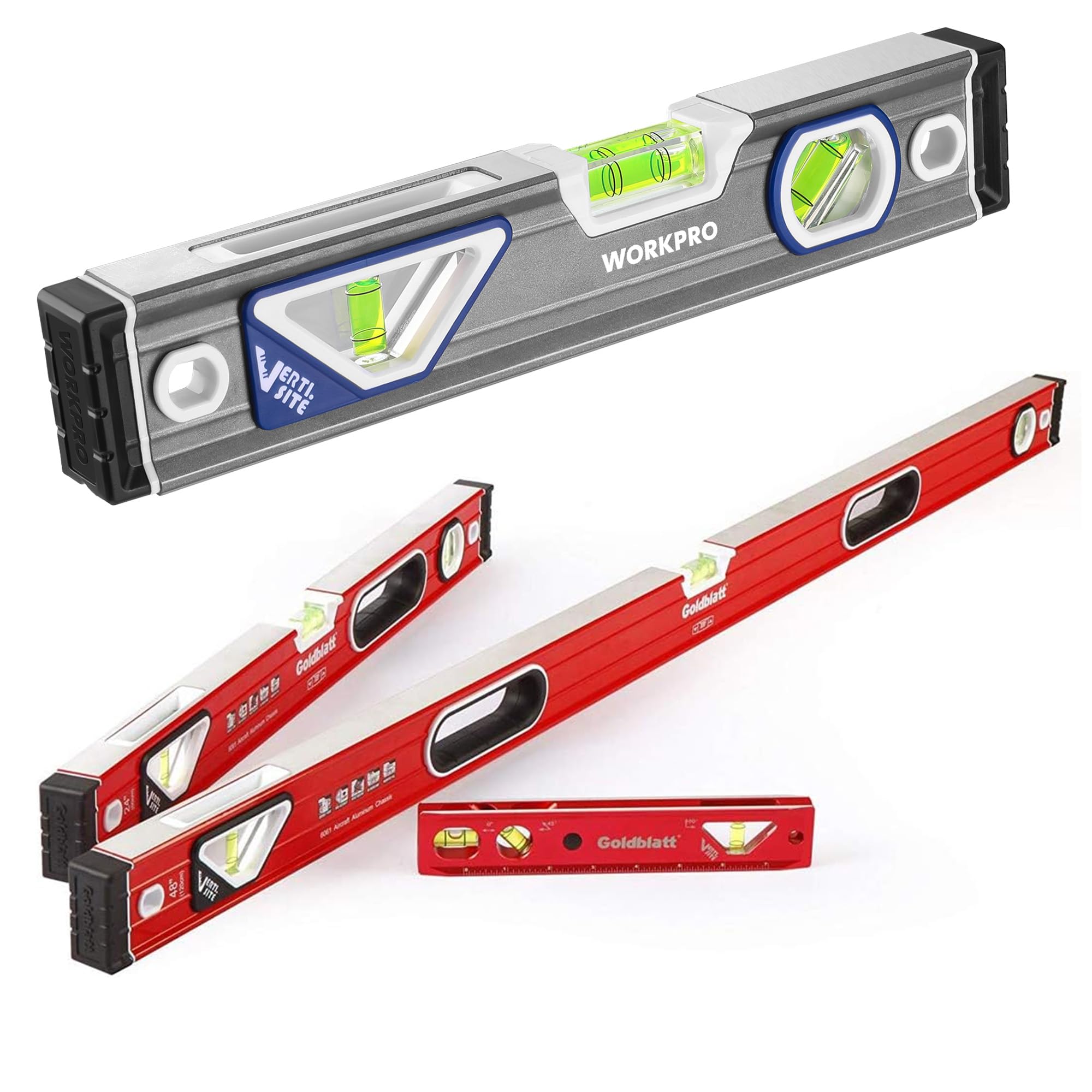 LEVEL(レヴェル) WORKPRO 9-Inch Torpedo Level Magnetic, Small Leveler Tool