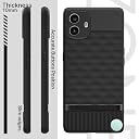 Pikkme Back Cover for CMF by Nothing Phone 1 5G Camera Protection 3D Hexa Cube Design Silicone Protective Bumper Case (Black) gallery image