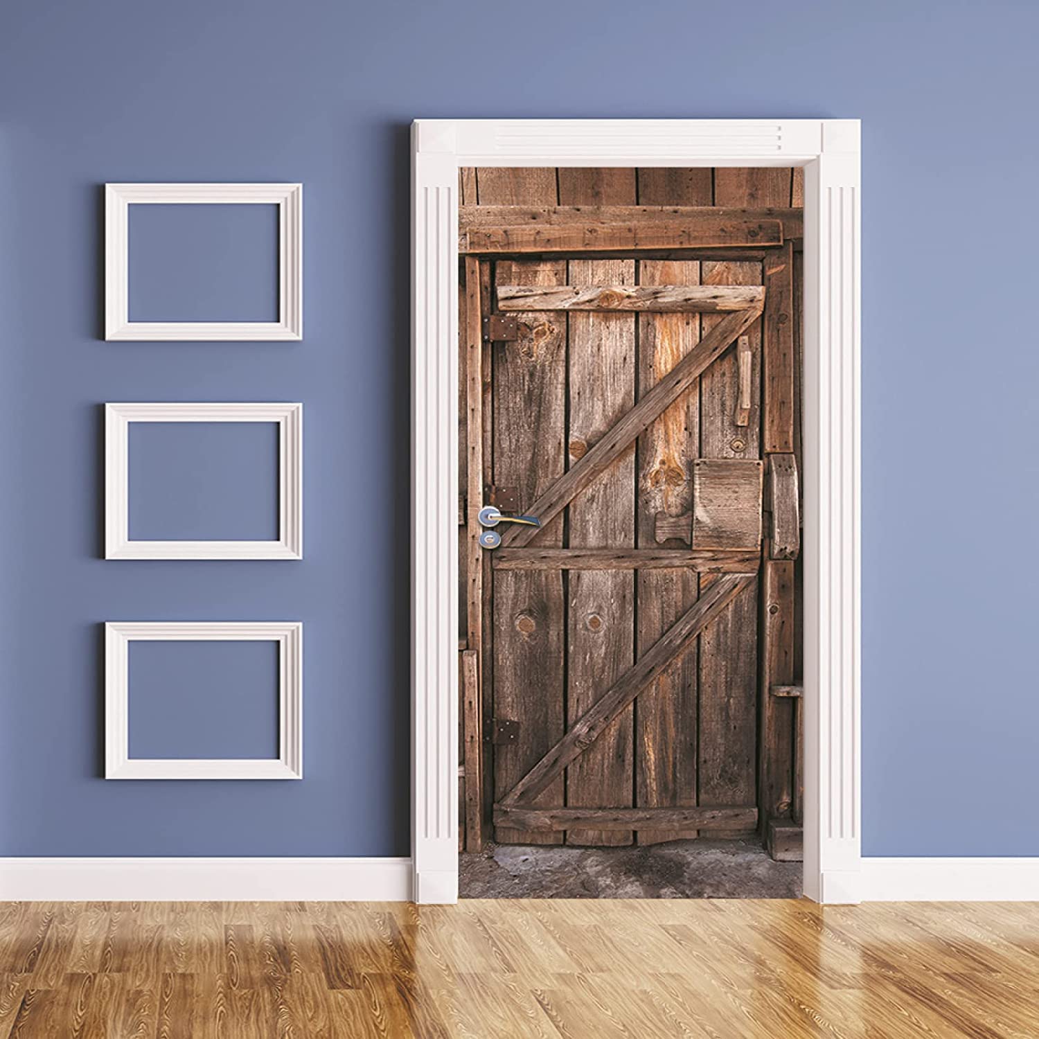 Autocollant De Porte 3D Style Cave à Vin - Vinyle Imperméable, Amovible - Déco Salon/chambre