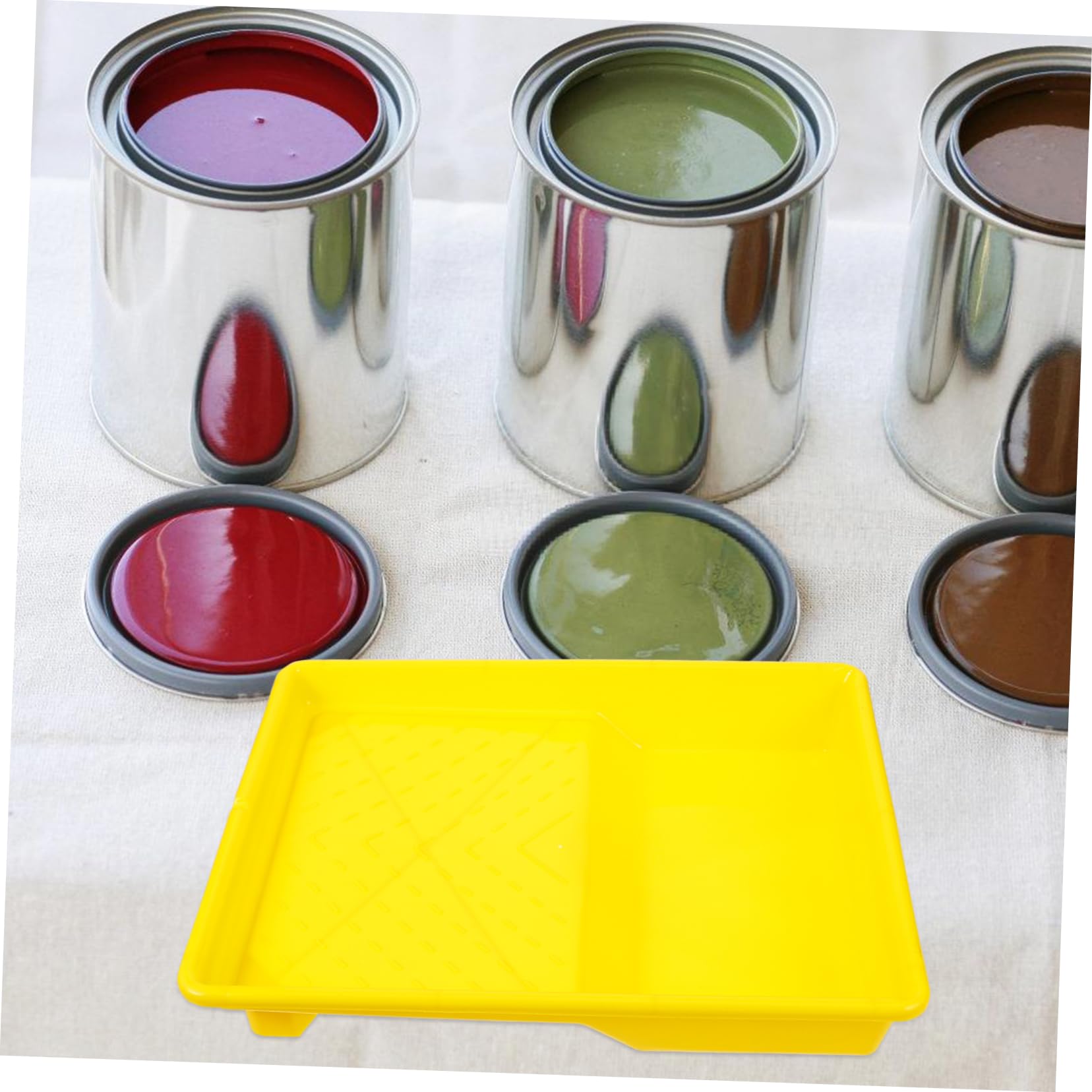 IWOWHERO Paint Roller Tray Thickened Plastic Paint Holder Ergonomic Design for Easy Handling Deep for Mess Painting for DIY Projects and Renovations