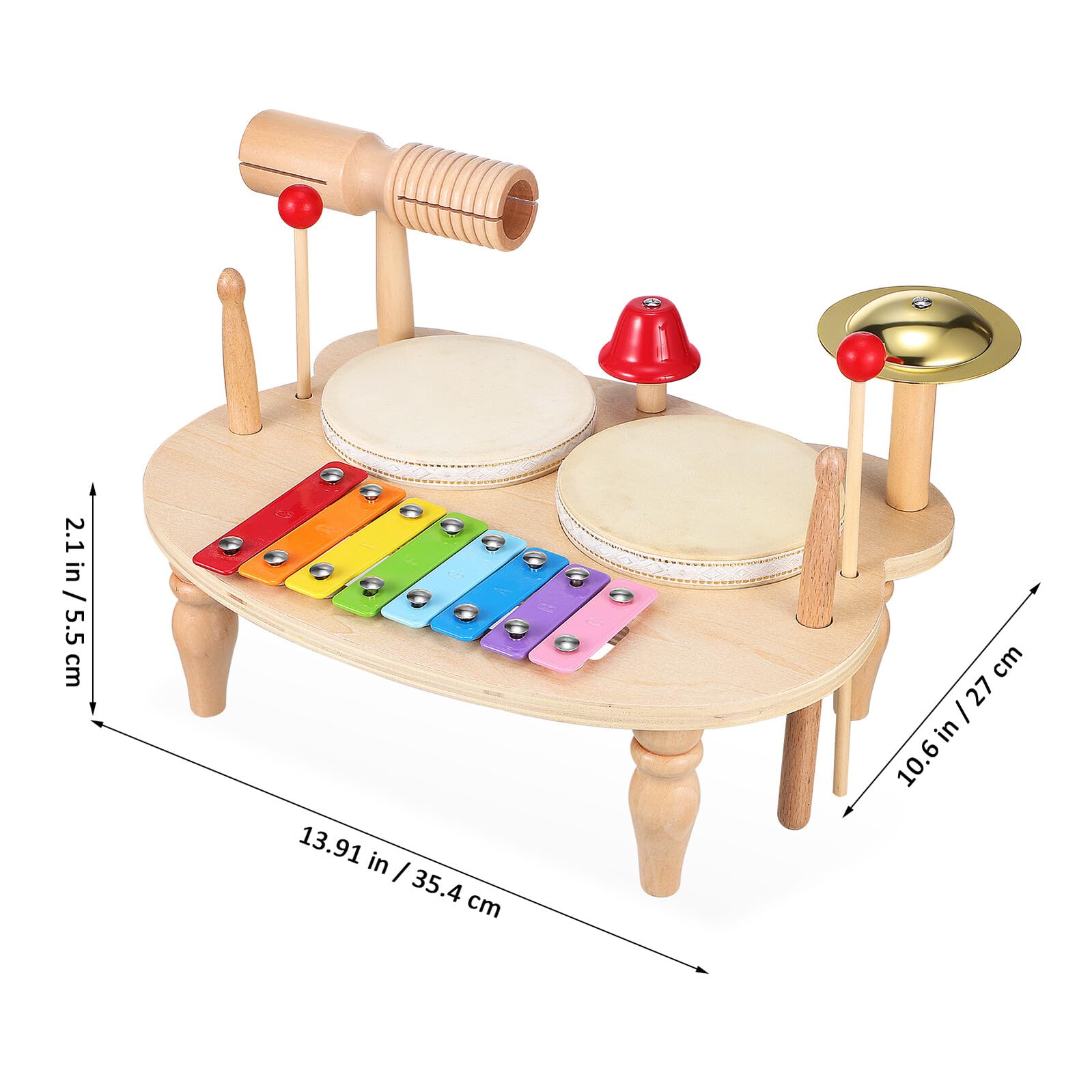 Xilofono in Legno Mini per Ragazzo Ragazza, Strumento Musicale Colorato | Tamburi e Percussioni, Suono Chiaro ed Effetti Ricchi, Regalo Musicale