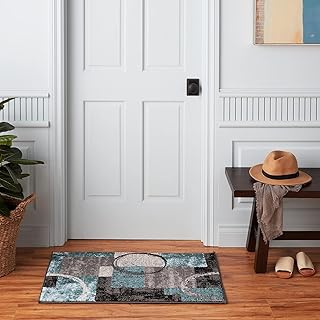 Rugshop Circle Design Contemporary Abstract Soft Area Rug Gray 2' x 3' | Rectangular, Size 2' x 3', Living Room, Bedroom, Dining Room, Home Office, Kitchen, Entryway, Hallway, Nursery, Kids Room