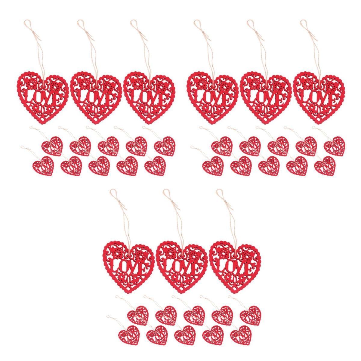 Alipis 90stücke Holzherzen Rot Für Hochzeits Und Valentinstagsdeko Große Holzscheiben Für Basteln Und Kreative Projekte