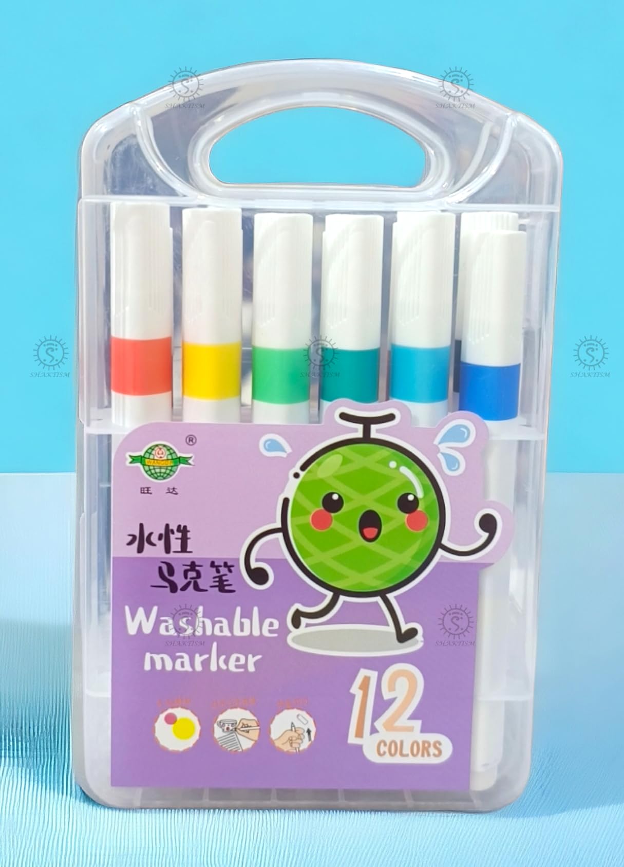 SHAKTISM Washable Watercolor Pens Set - Colouring Kit Art Markers Colour Sketch Pens Set Kids Artists Sketching Drawing Materials Craft Supplies Return Gift (Set of 12Pcs) (B0CR95BZV3) Amazon Price History, Amazon Price Tracker