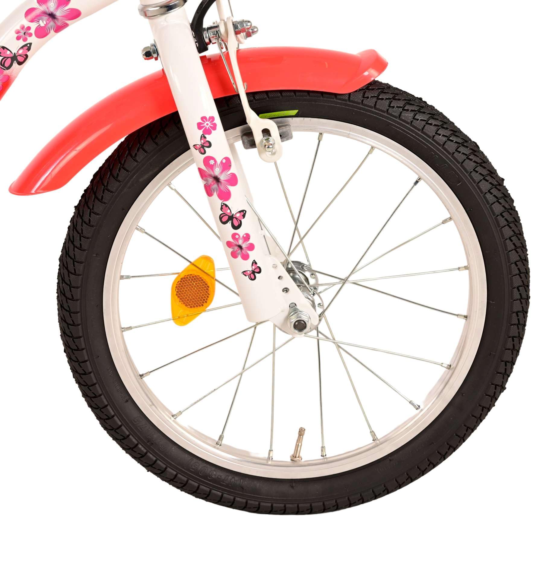 Volare Lovely Vélo Enfant - Fille - 16" - Rouge Blanc - 2 Freins à Main