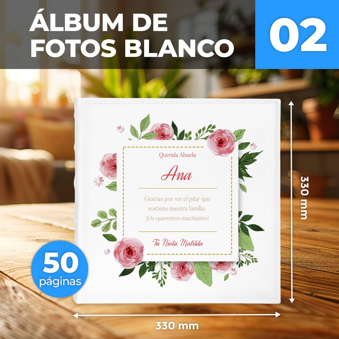 Maverton Álbum Fotos 500 Fotos Espiral Firmas Personalizable Bien