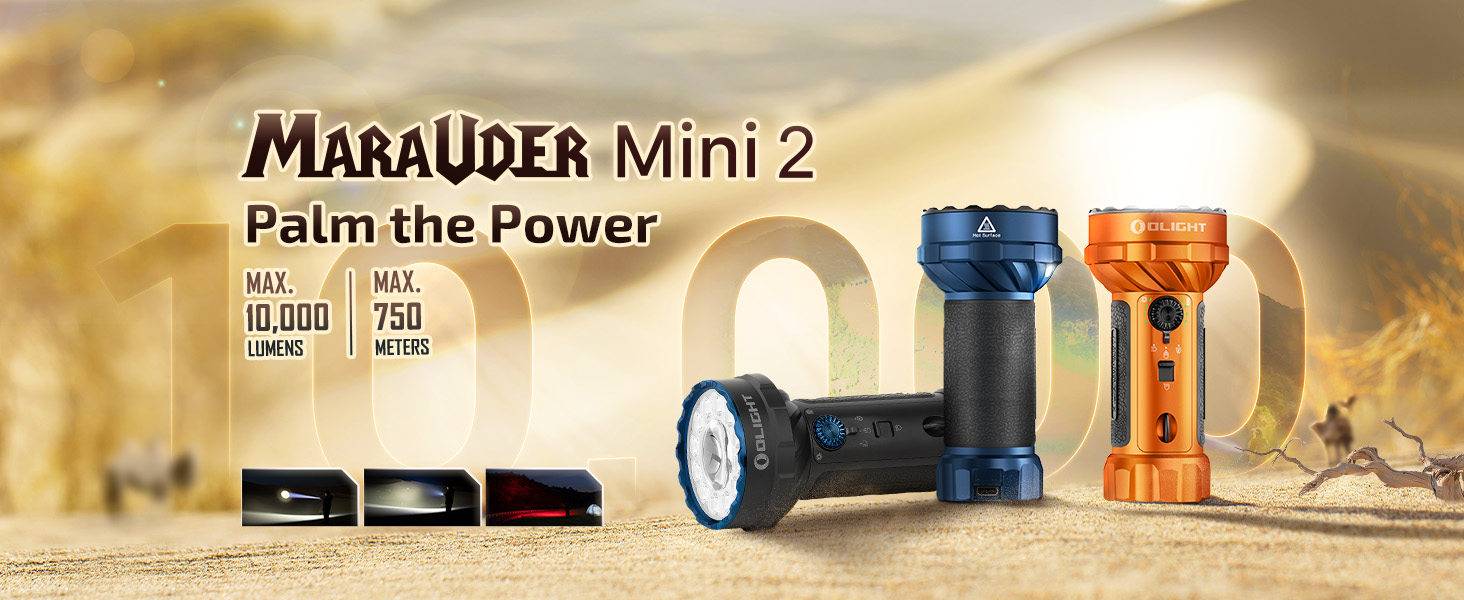 Marauder Mini 2 10000ルーメン OLIGHT Marauder Mini 2 High Lumens Flashlight, 10000 Lumens