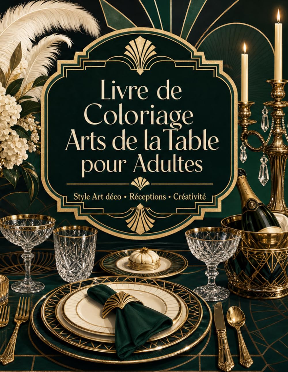 Livre de Coloriage Arts de la Table pour Adultes: Style Art déco • Réceptions • Créativité