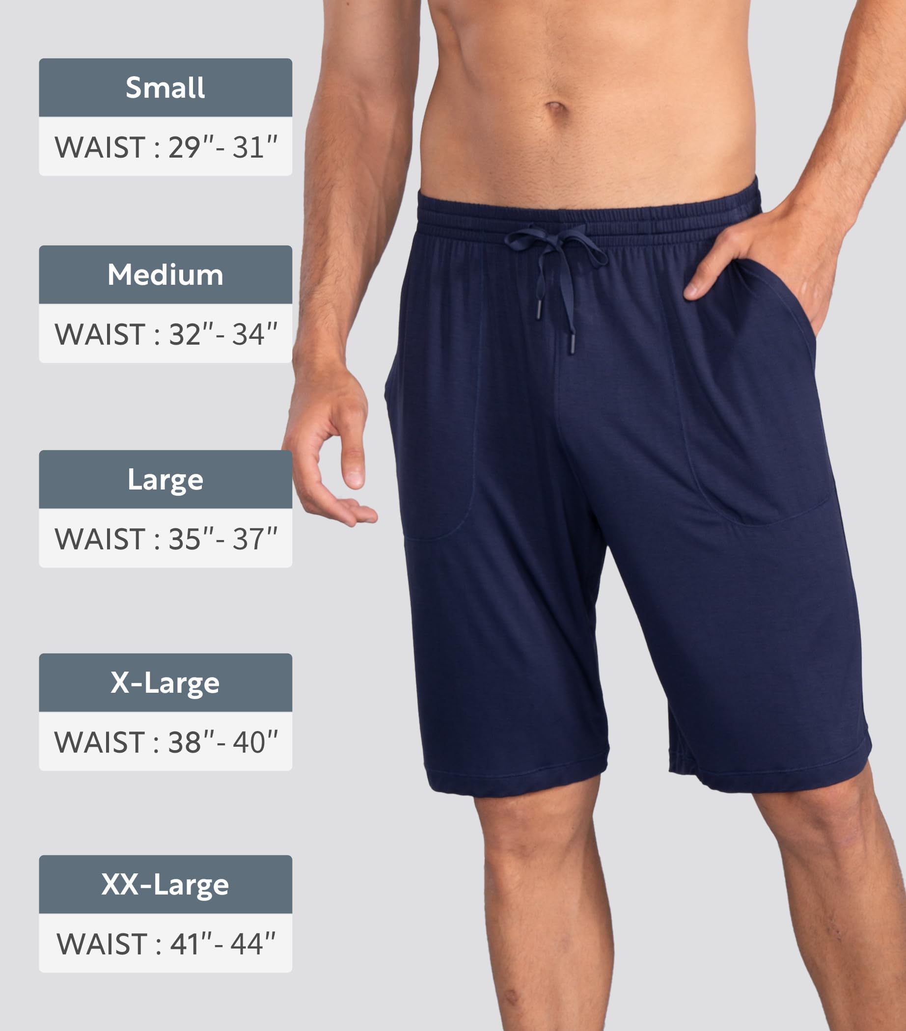 DAVID ARCHY Bas de Pyjama pour Hommes, Pantalon de Pyjama Court pour Hommes, Vêtements de Nuit pour Hommes des Shorts Pantalons Vêtements de Nuit, Confortable et Doux Cotton Pantalon Shorts,Lot de 2