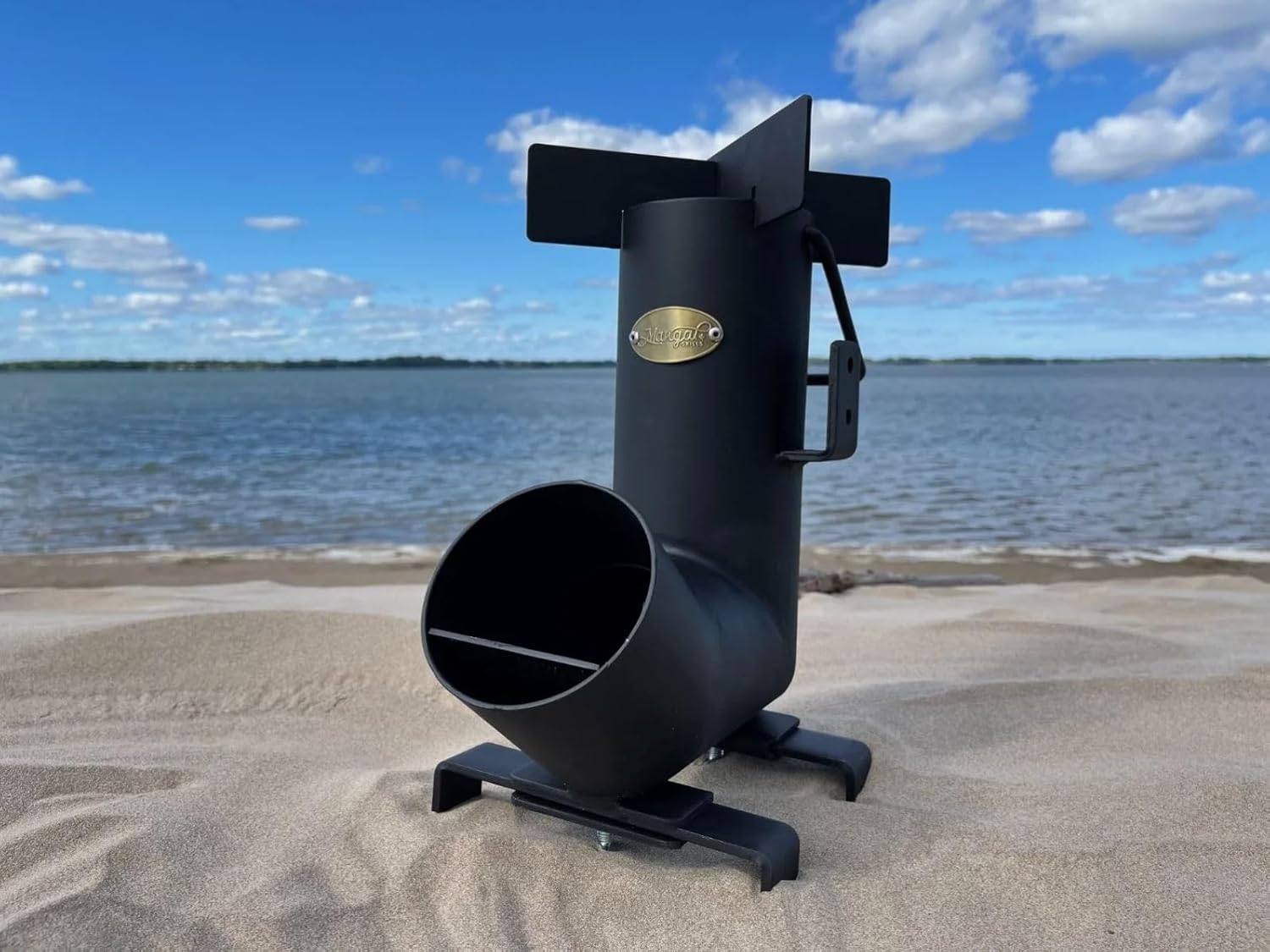 MangalGrills Camping Rocket Stove with Handle Camping Essentials Survival Backpacking Portable Heavy Duty Wood Burning Stove Camping Stove For Outdoor Camping, Picnic