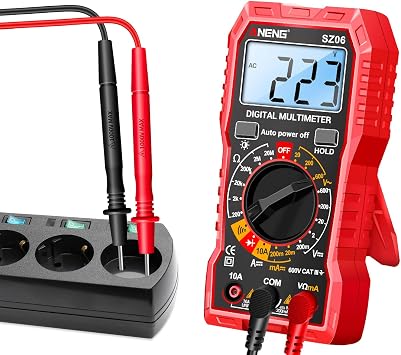 Digital Multimeter with LCD Backlit Screen Handheld Ammeter Voltage Ohm Tester Meter Diode Buzzer Multimeter Portable Multimeter Digital Multimeter with LCD Backlit Screen Handheld Ammeter