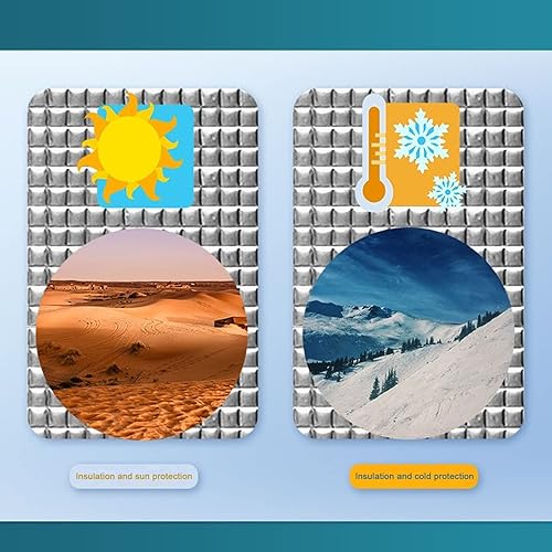 Vista 6 de Película de ventana de bloqueo de luz 100 % anti-UV, protector de aislamiento térmico de aluminio reflectante, oscurecimiento de habitación, tinte