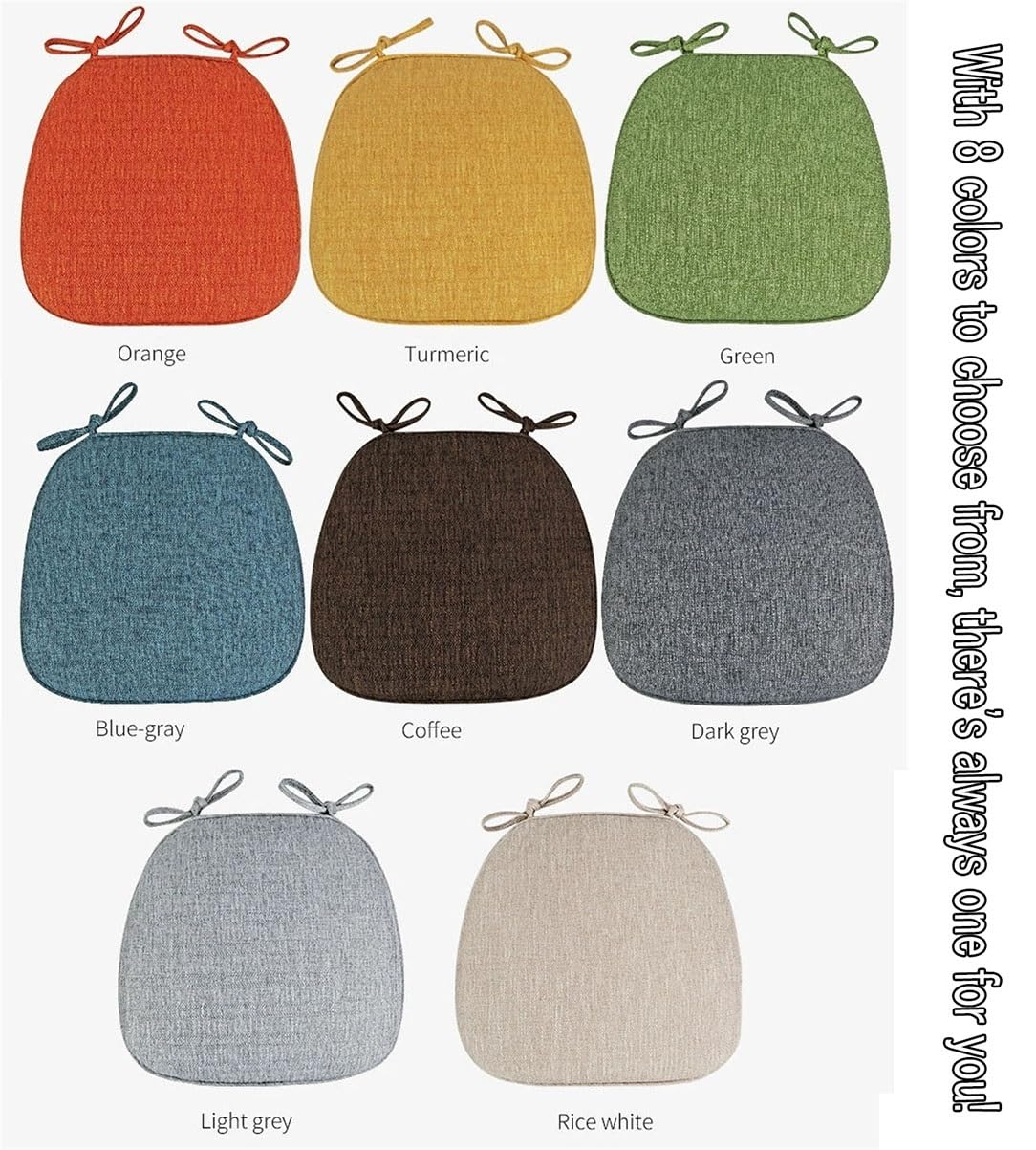 Cojines de Herradura para Silla de Comedor Asiento Cocina 41x43cm 4 Confezioni Colore Naranja Cojines Acolchados Perfecto para Muebles Comodidad y Estilo