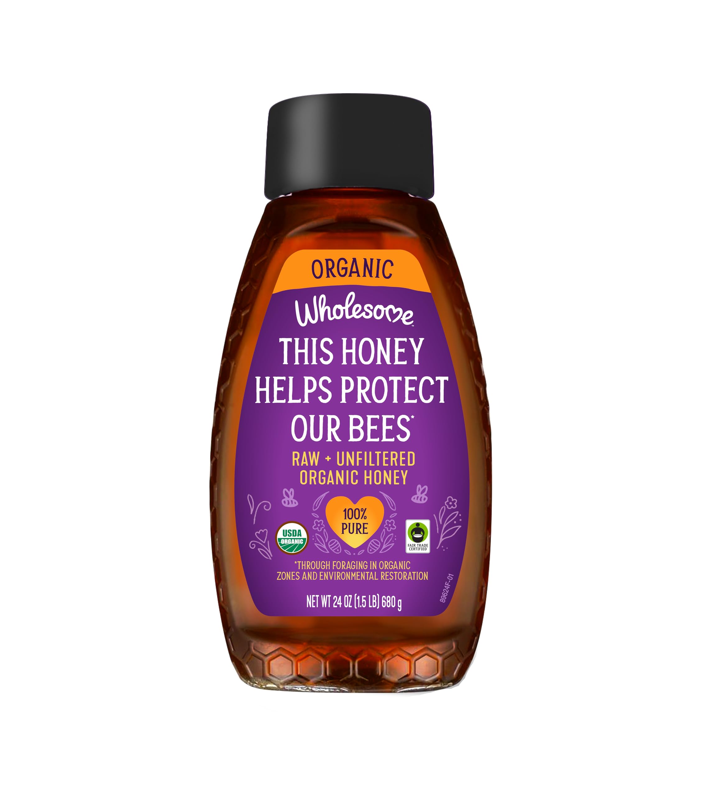 Wholesome Sweeteners 24-Ounce Organic Raw Unfiltered Honey - Honey | Mubboo