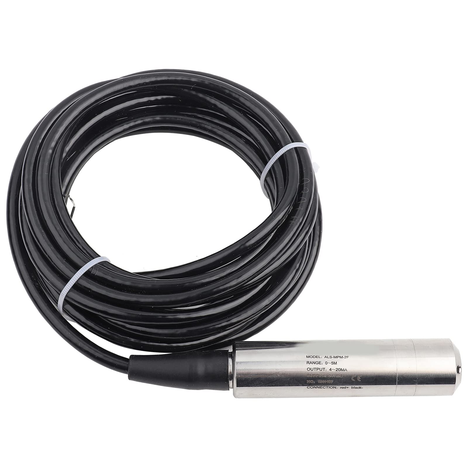 Sensore di livello Liquido, Trasmettitore di livello, ALS-MPM-2F DC24V 4-20mA Acciaio inossidabile 316 Sensore di livello liquido a rimessa laterale per il rilevamento della profondità di portata 0-5m