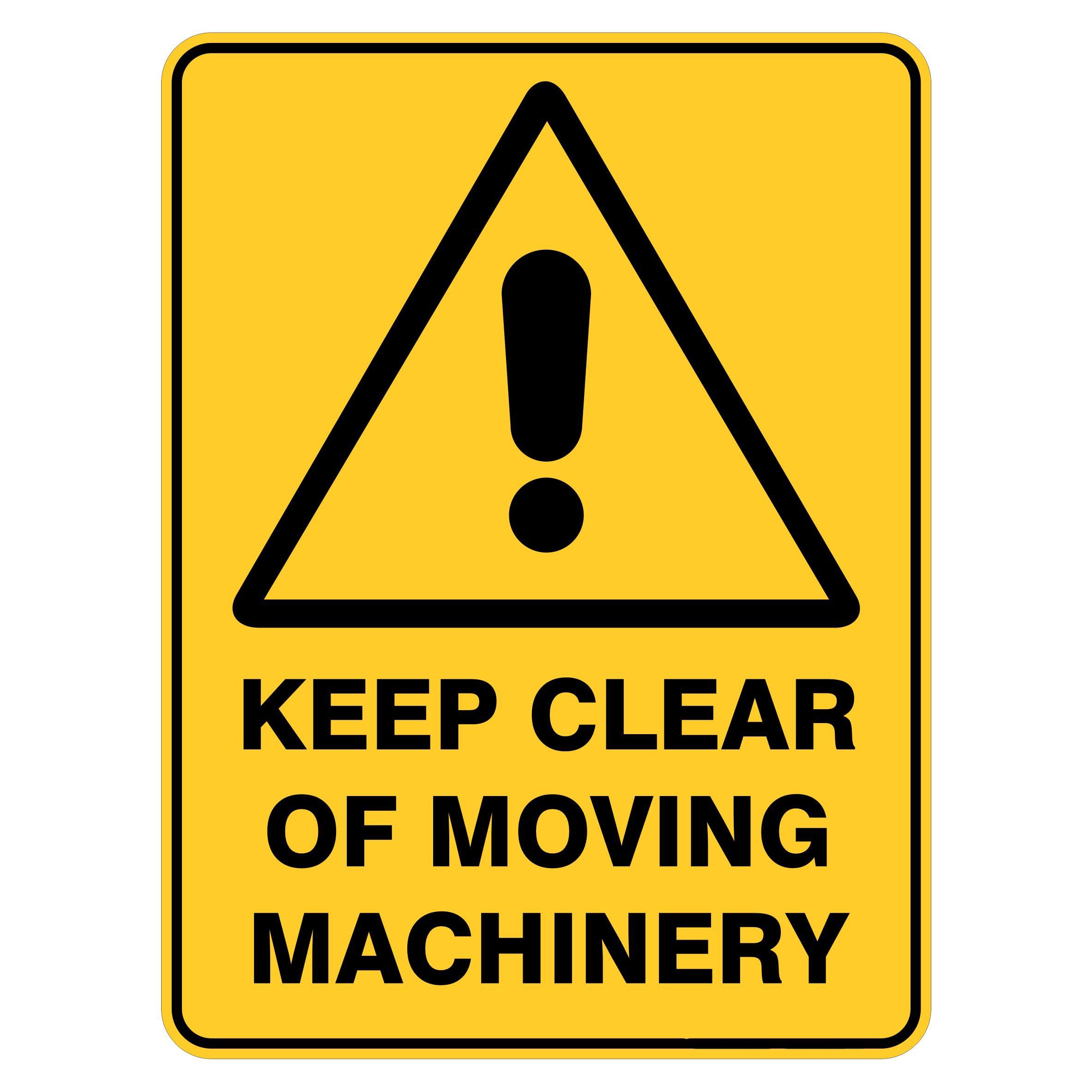 Keep Clear Of Moving Machinery Warning Signs Metal Tin Sign 8 x 12 inch for Industrial & Commercial