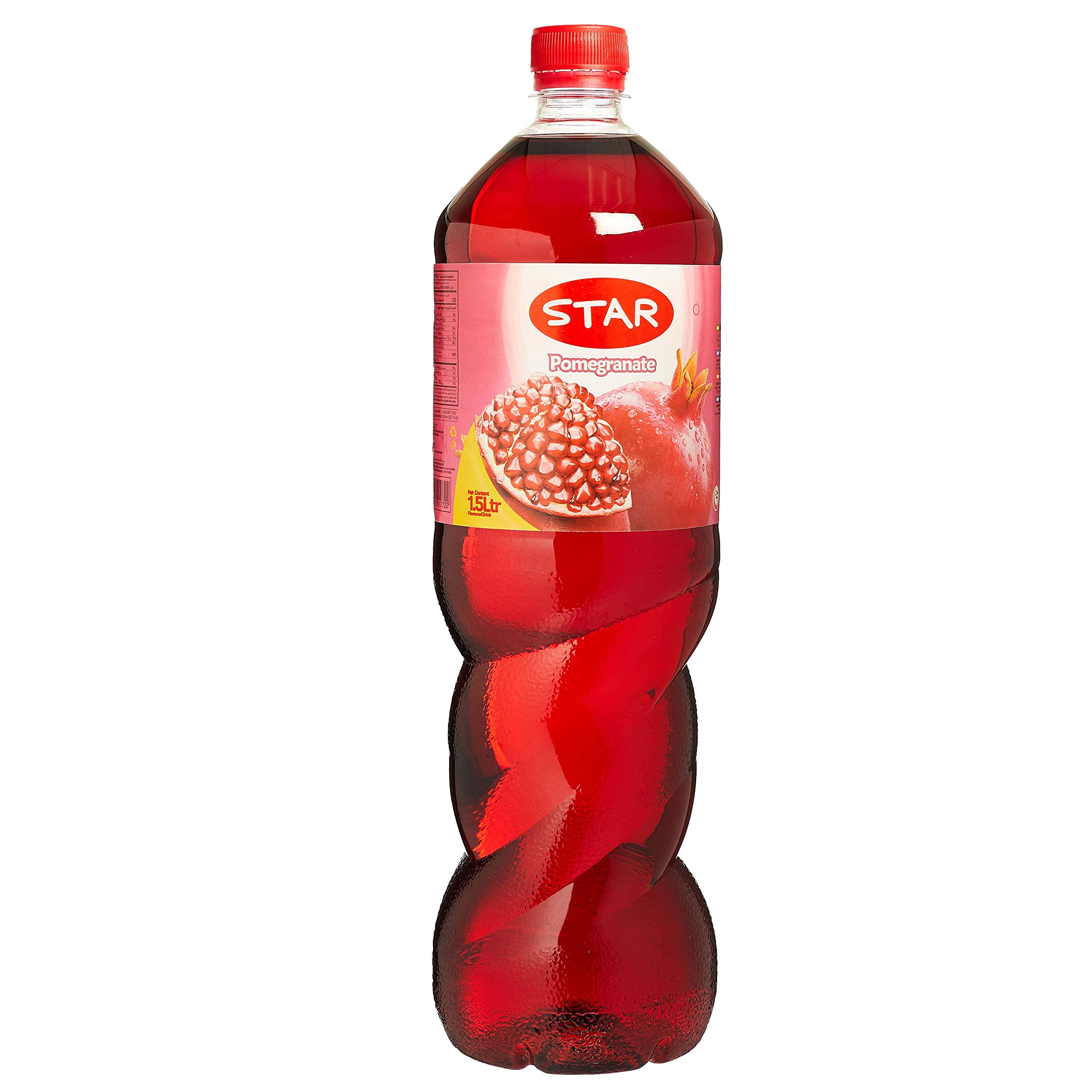 STAR Pomegranate Flavoured Fruit-Juice, refreshing and energizing Pomegranate-Drink, 1500ml bottle