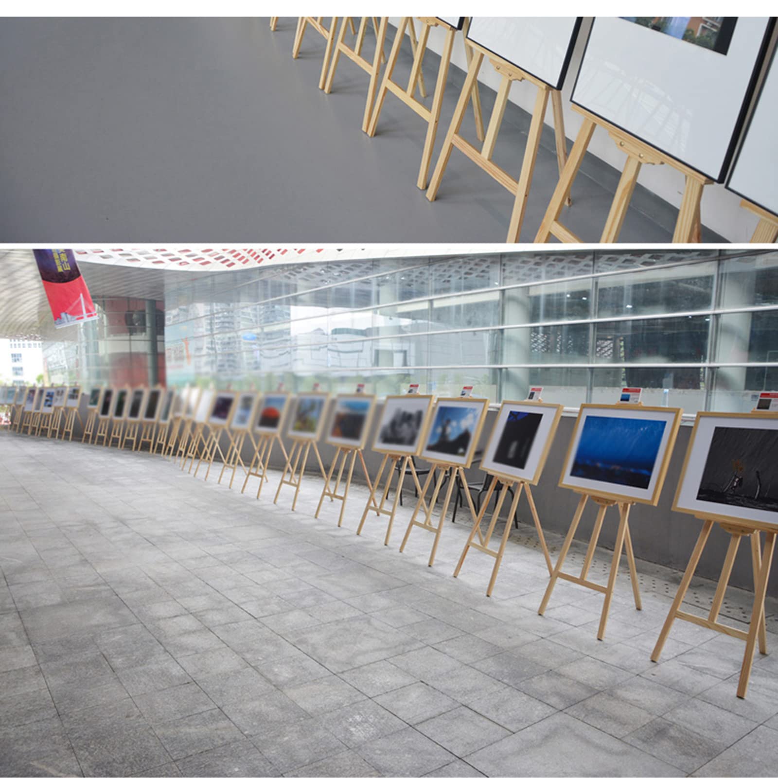 Malstaffelei, tragbare, verstellbare Atelierstaffelei mit A-Rahmen, bodenstehendes Staffelei-Stativ für Displays, Ausstellungen, Zeichnen (A 150CM)