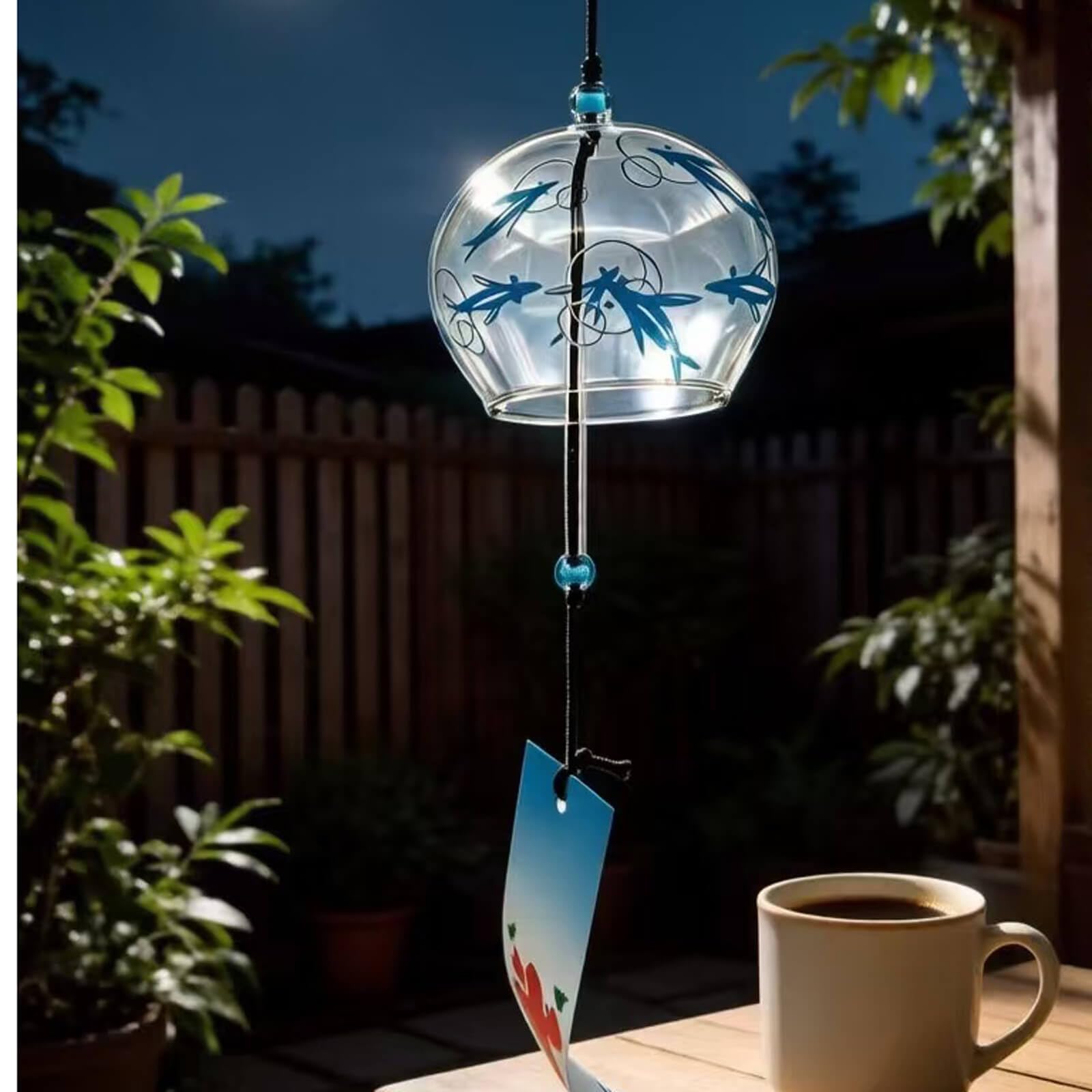 Eliteshine Japanese Wind Bell Wind Chimes Handmade Glass Furin