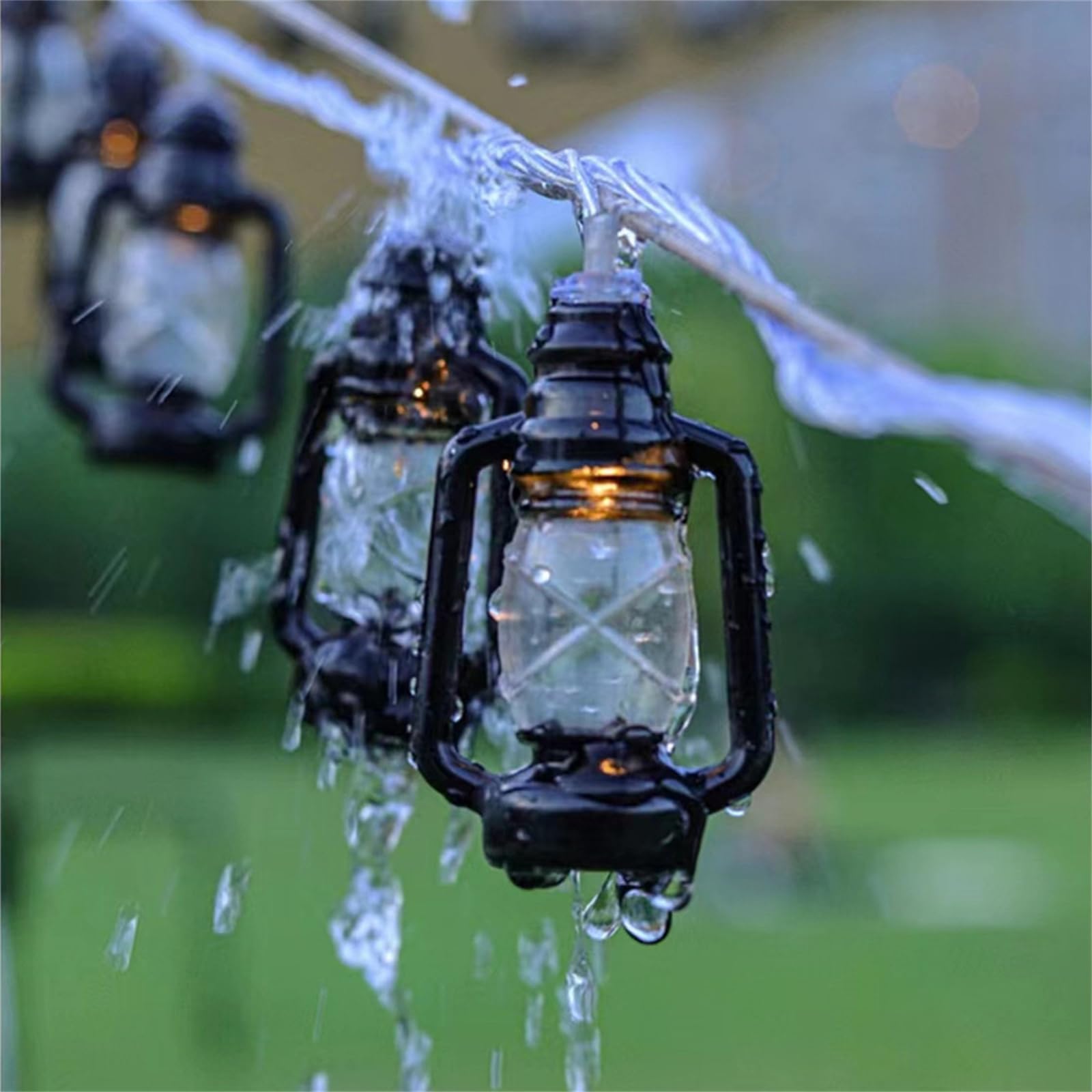 Guirnalda De Luces Solares Para Exteriores, Bombilla LED, Luces De Hadas, Decoración Retro, Impermeable, Tienda De Campaña, Guirnalda, Lámpara De Hadas Para Fiestas En El Jardín,50led