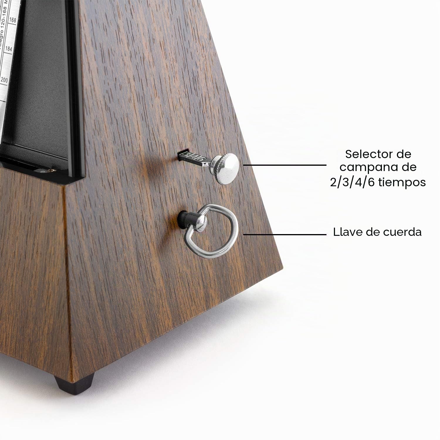 Theodore Theodore MET21-WD - Metrónomo de madera con forma piramidal
