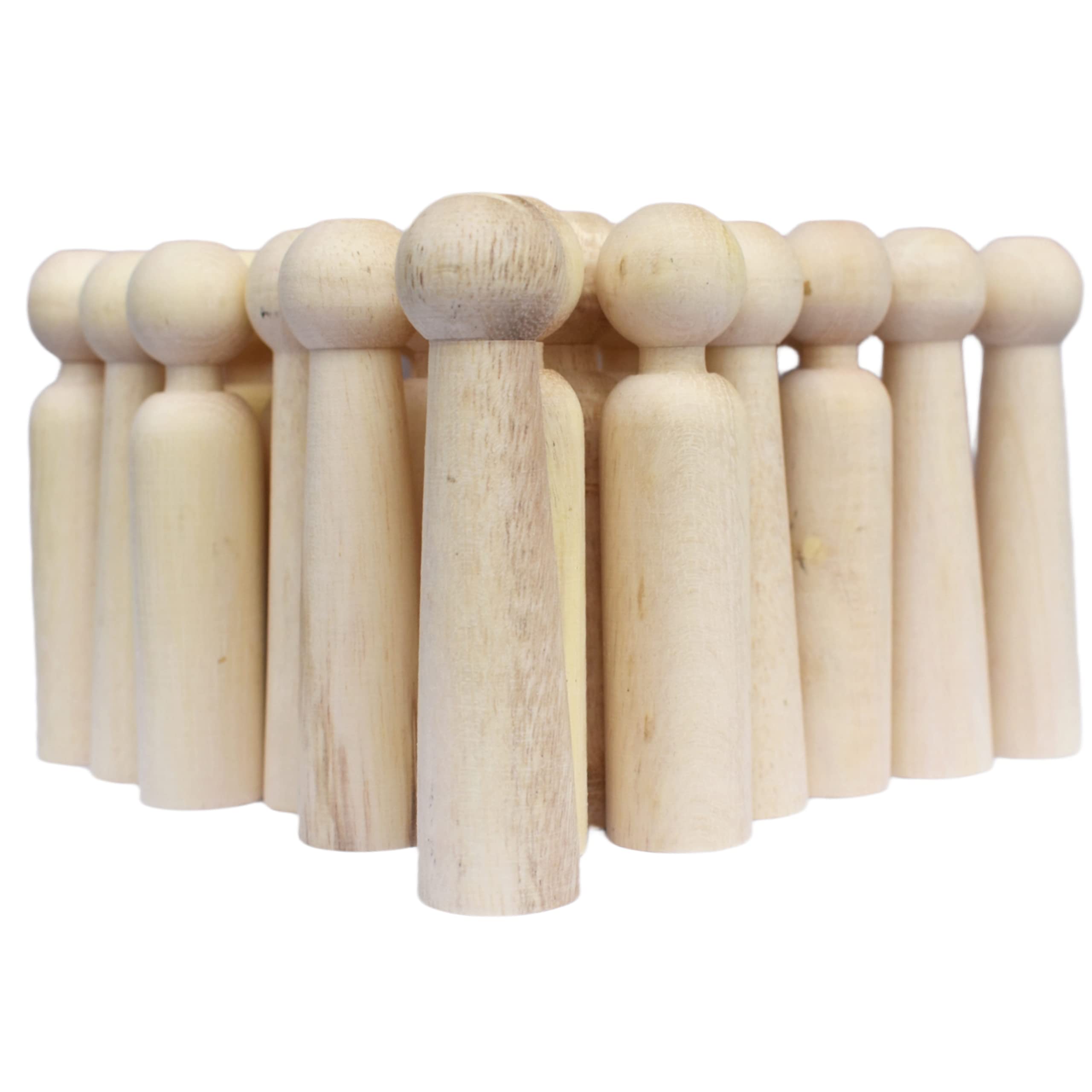 Ormango Peg Doll Wooden Set Big Size Unpainted Unfinished Male Female for Kids Wooden Peg Dolls Set of 8 PCS (B0BS1BP144) Amazon Price History, Amazon Price Tracker
