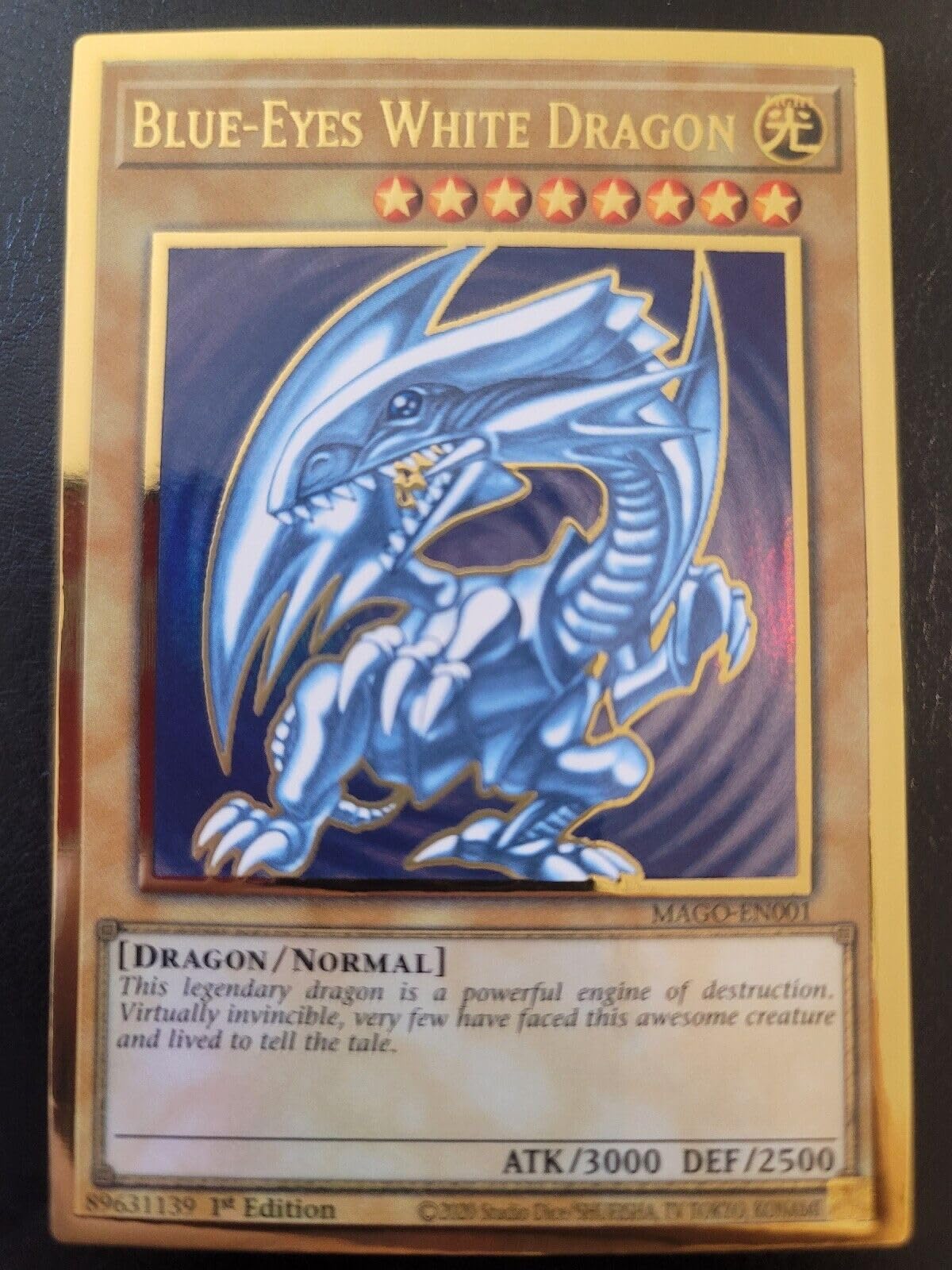 遊戯王 青眼の白龍 Blue-Eyes White Dragon BLUE EYES WHITE DRAGON *** ULTRA RARE SDK-001 ORIGINAL (PLAYED