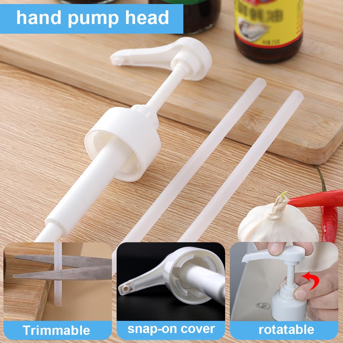 IKOPFLN Set di 2 pompe per sciroppo Monin da 1,0 litri in vetro, pompa dosatrice per 10 ml，per 700ml