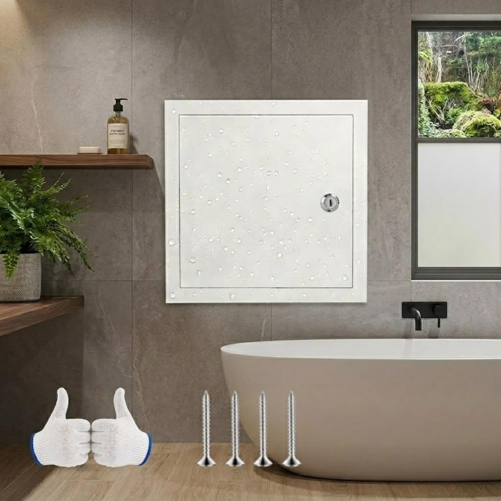 Panel de Acceso para Placas de Yeso Laminado de 300x300, 400x400, 500x500 y 600x600 mm, trampilla de inspección de Techo metálica con Cerradura, Tapa para Orificio de Pared de Puerta de acce