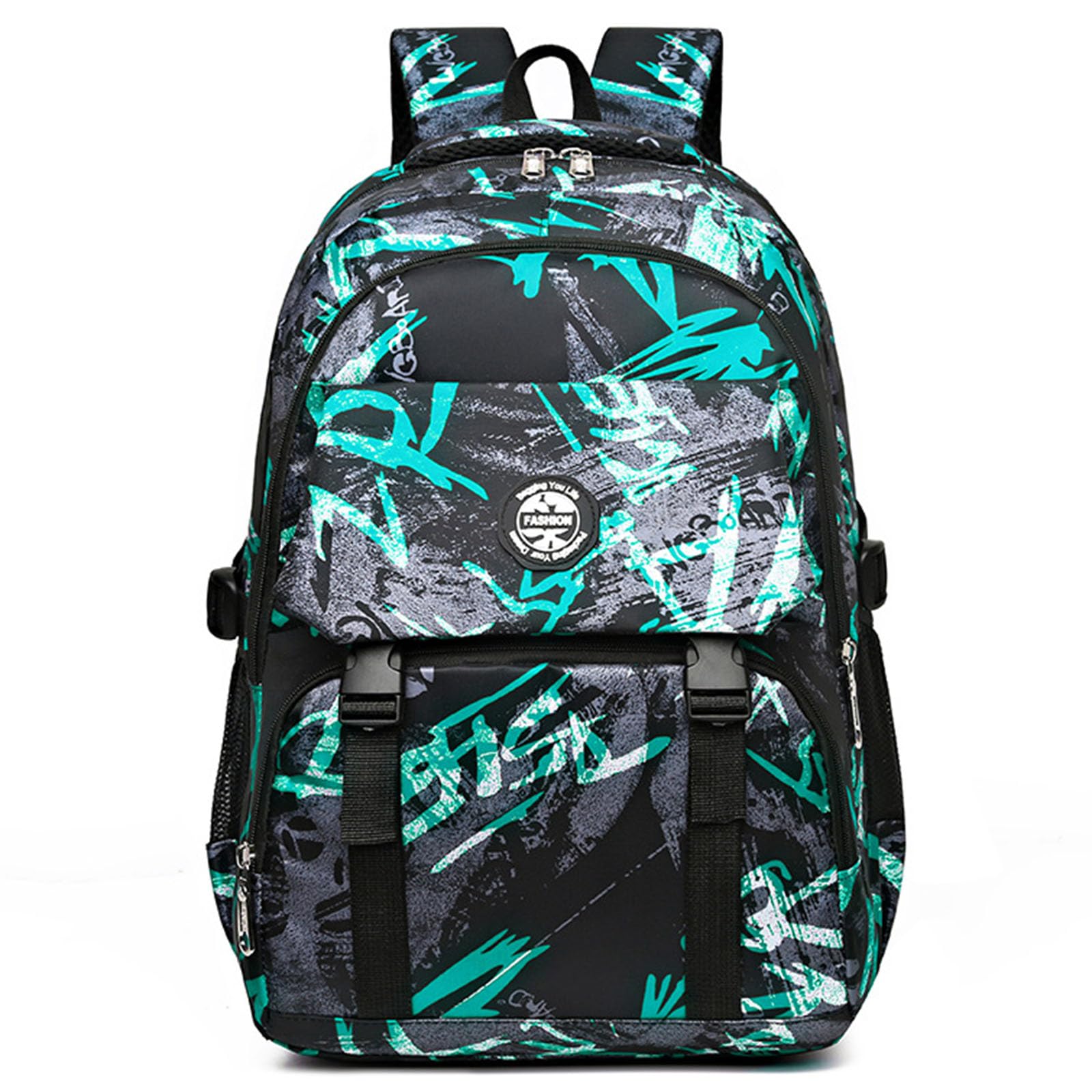 High School Campus Schoolbag Female Black School Backpack Burden Alleviation Boys Blue School Bag Senior Shoulder Backpack Camouflage Shopping Backpack