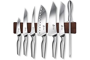 Professional Japanese Chef Knives Set with Magnetic Block-DDF iohEF 8 Piece High...