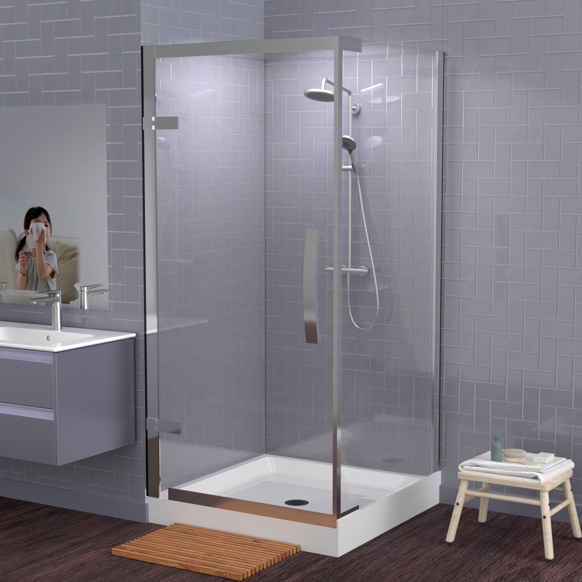 UNI-DRAIN Acrylic Shower Base