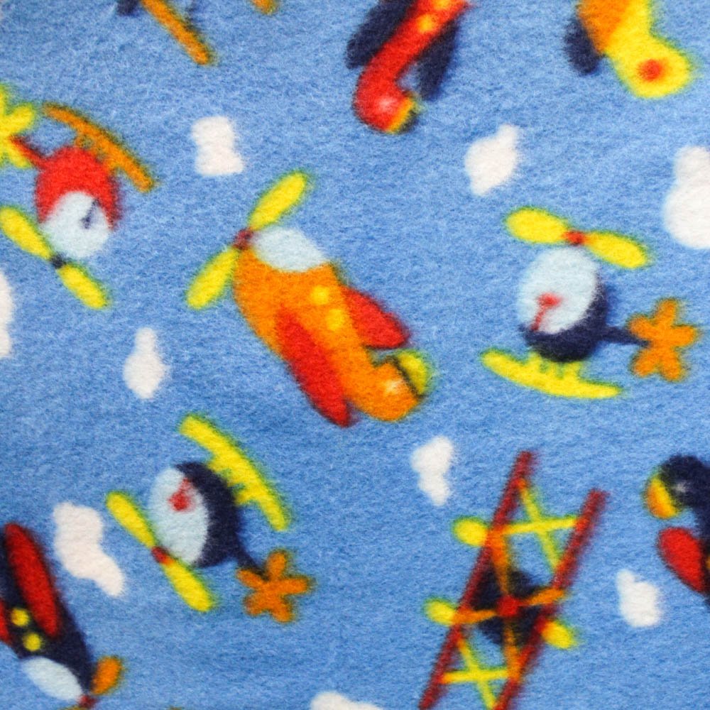 Toy Planes Anti Pill Premium Fleece Fabric, 60" Inches Wide - Sold By The Yard