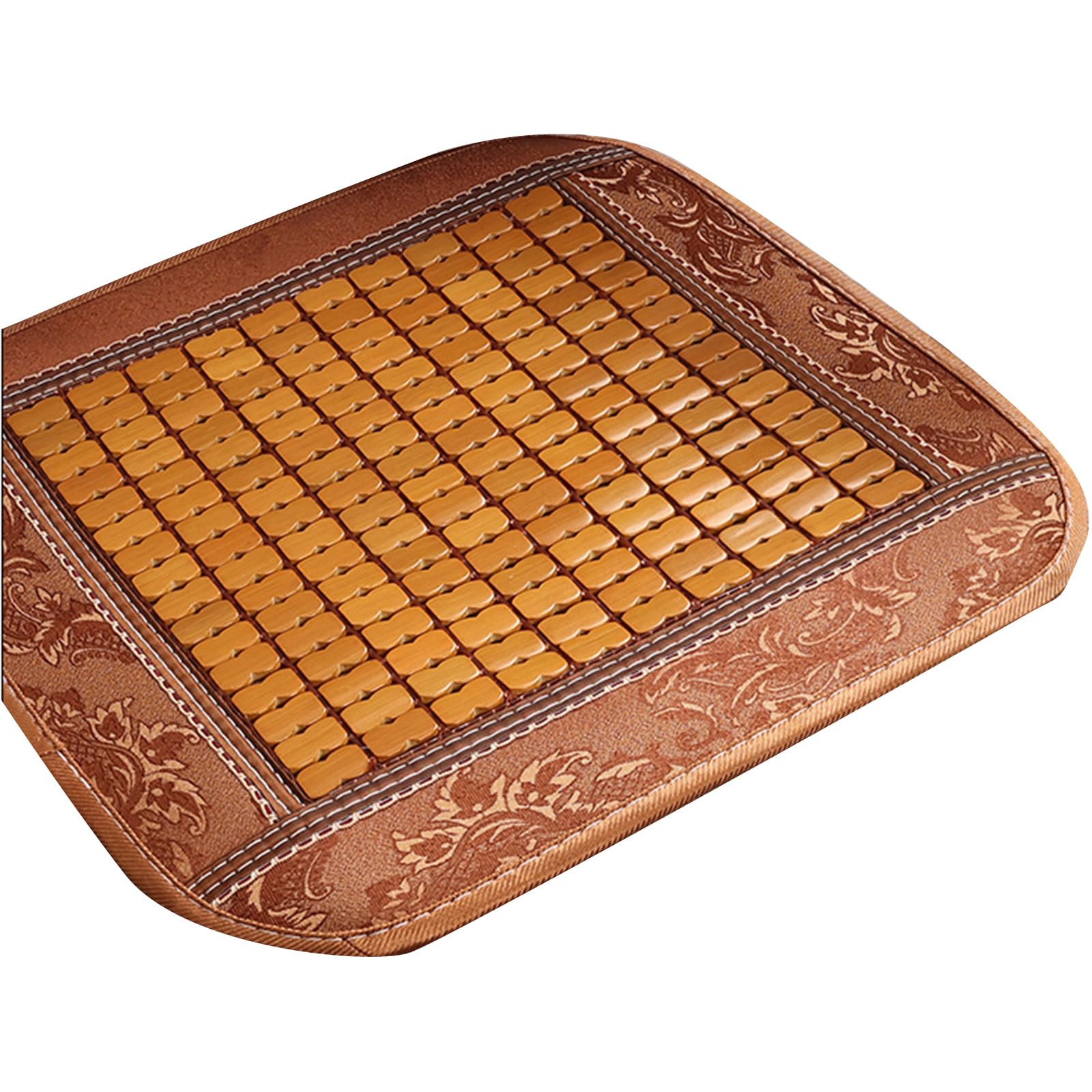 Tsophreniq Cool Wood Seats Cushion Mat for Car Seats Sofas and Chairs 50cm 45cm Square Pad Sofa Wood Mat
