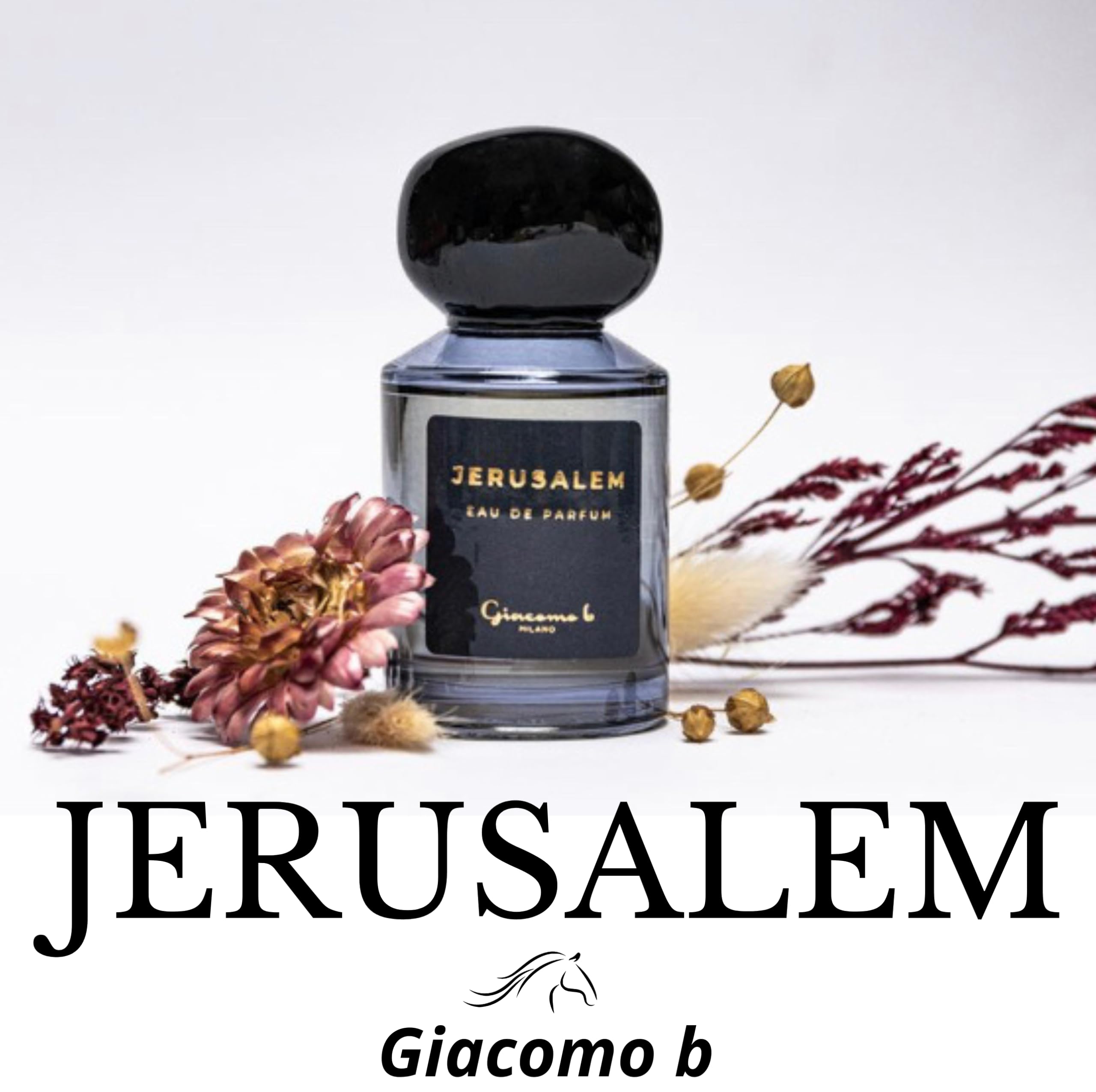 JERUSALEM Profumo Unisex Nardo Incenso Ambra 50ml | Fragranza Spirituale Aromaterapia | Eau De Parfum Rilassante Personale dalla Persistenza Leggera | Essenza di Amore e Devozione | Made in Italy