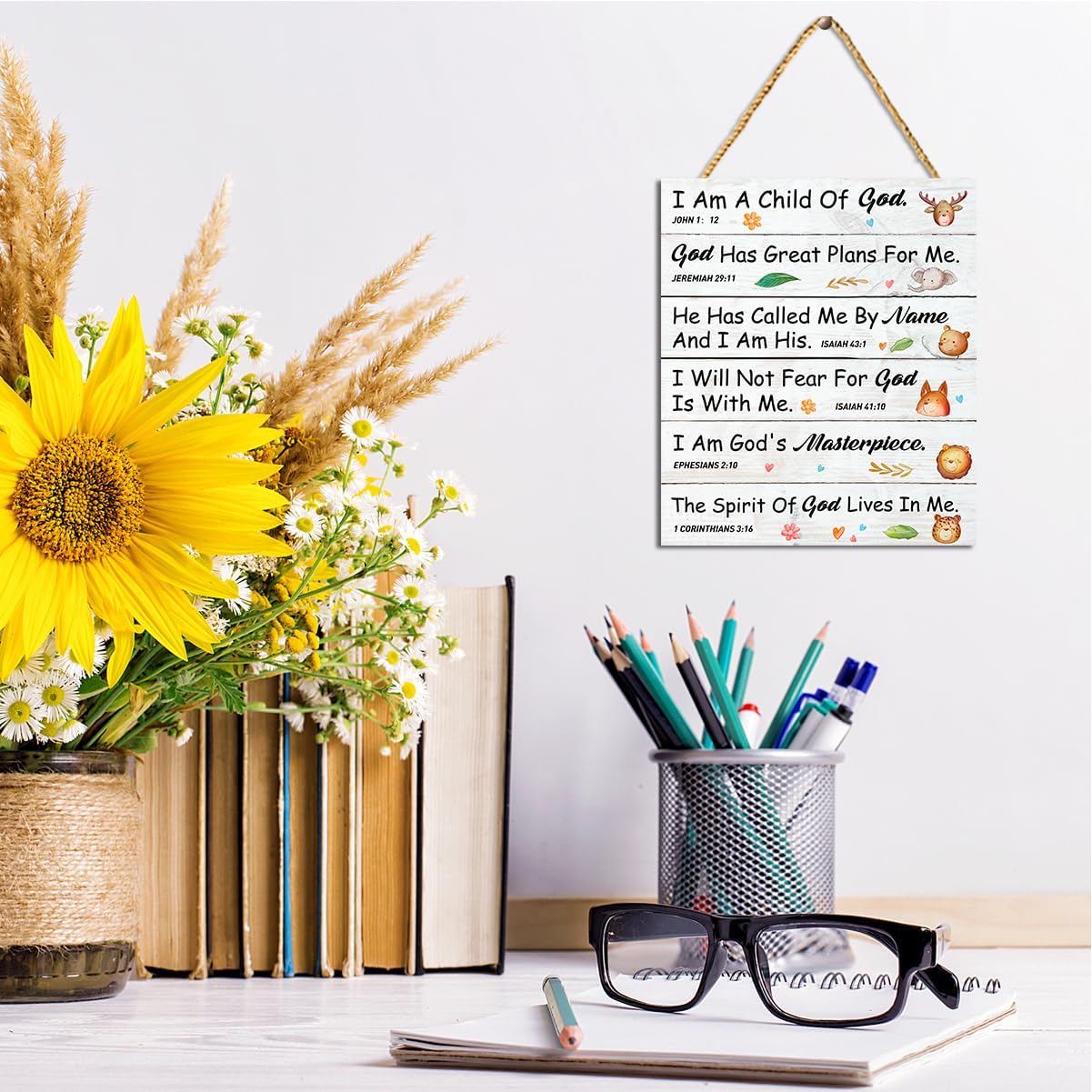 Gwisml I am a Child of God Plaque Wall Decor, Church Nursery Decor, Religious Posters for Classroom, Christian Classroom Decor, Cchristian Nursery Wall Decor, Religious Classroom Decorations