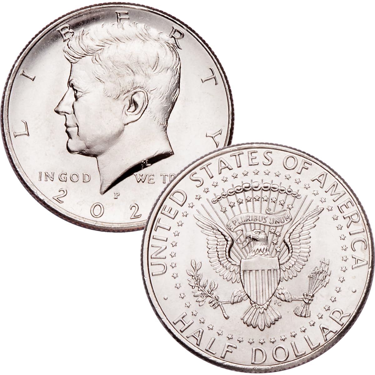 2023 P&D Kennedy Half Dollar 2-Roll 40-Coin Set in Tubes Uncirculated, Premium Set Includes Two Rolls of Uncirculated Coins, Great for Enthusiasts and History Buffs