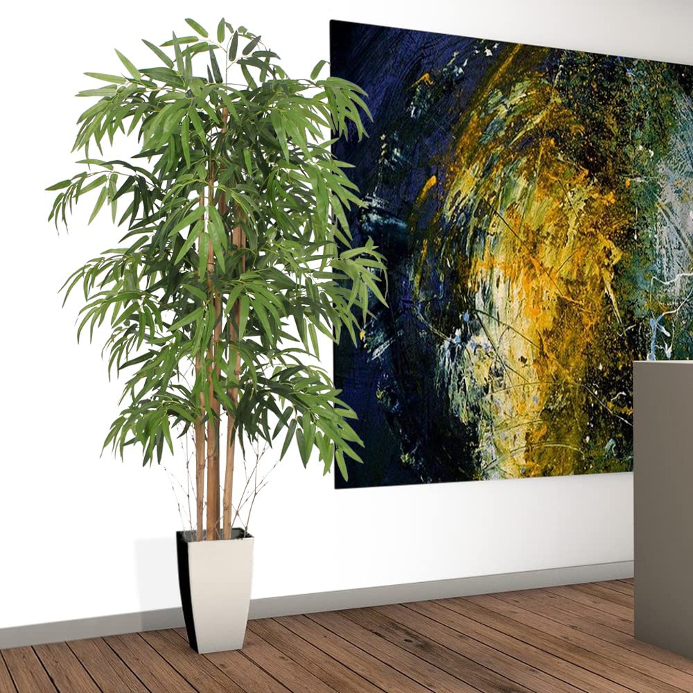 Bambou Plante Artificielle Artificiel Plastique 150cm Decovego