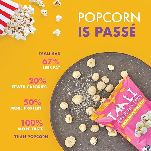 Miniatura 7 de Taali Tikka Masala Water Lily Pops paquete de 10  Sabor sabroso de la India  Snack tostado rico en proteínas  Sin OMG  Bolsas individuales de 08