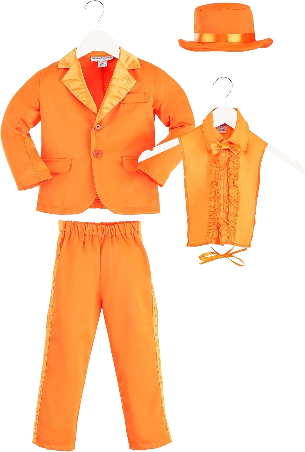 Toddler Orange Tuxedo Outfit for Boys, Classy Halloween Suit Costume