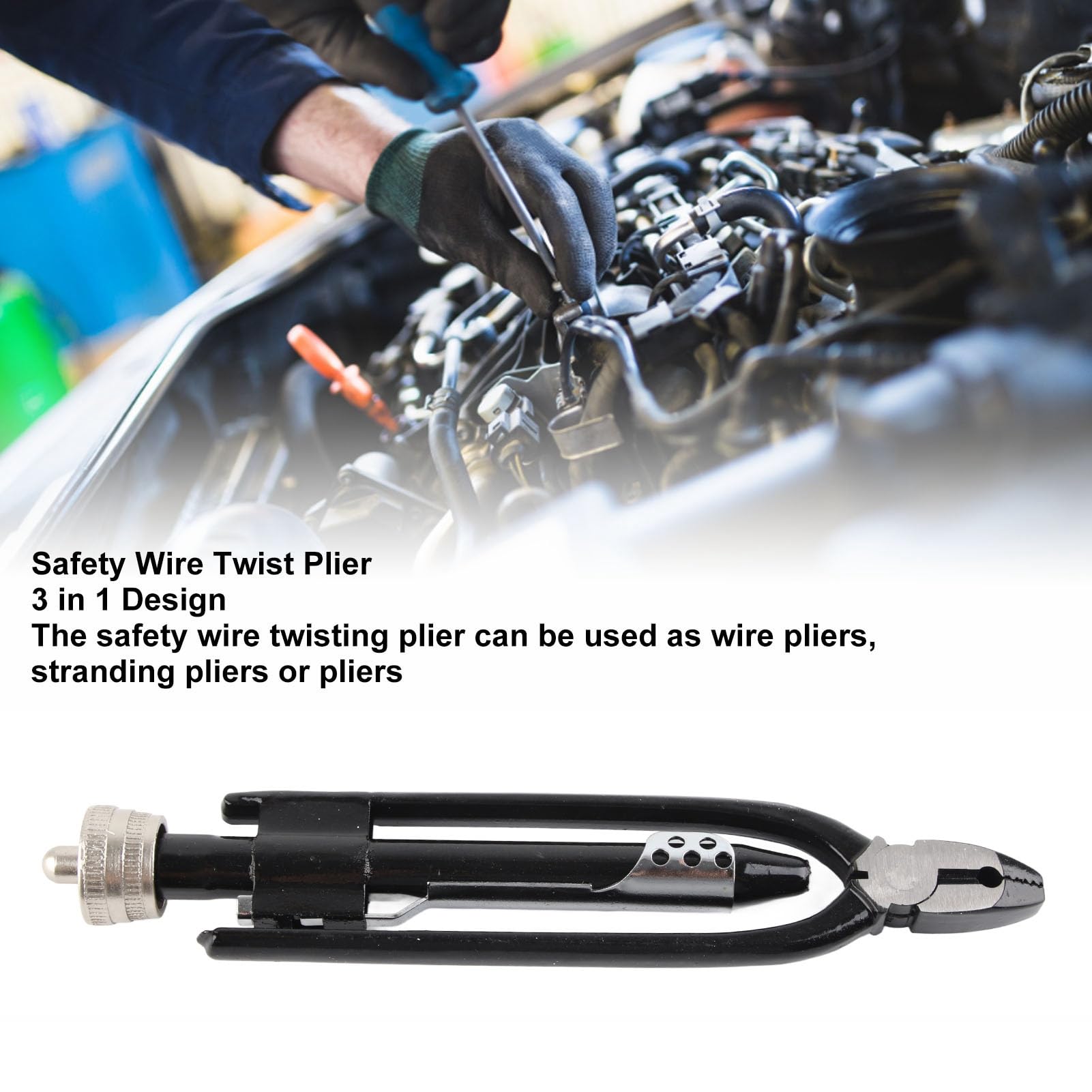 Pinza para Alambre de Seguridad de 6 Pulgadas, Alicates Industriales de Acero de Alto Carbono para Automóviles y Aeronaves