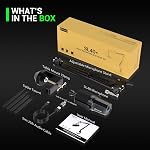 FDUCE SL40+ Microphone dynamique Podcast,USB/XLR Kit de micro pour podcasting, gaming & streaming, Boom Arm Stand Dynamic Mic, sortie d'écouteur encastrée, bouton musé, bouton de gain